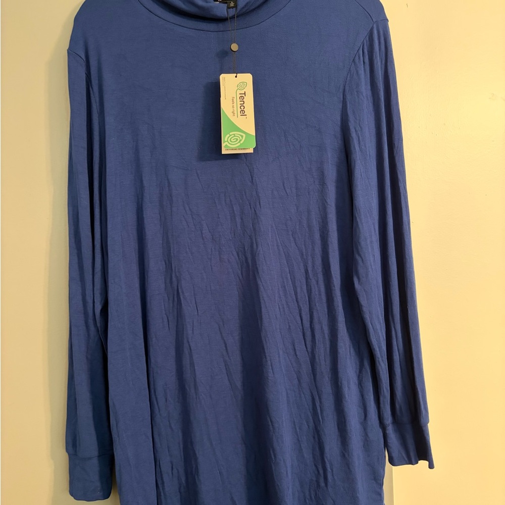 Women's Long Sleeve Crew Tencel in Royal Blue